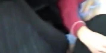 Blow job in a car for a young bitch