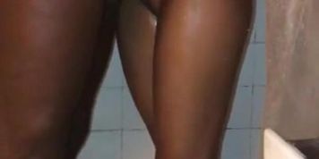 Ebony Shower Anal
