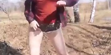 Flash in forest