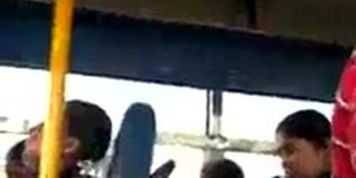 Indian cock flash in bus