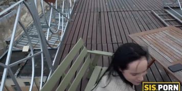 SIS.PORN. Brunette practices hookup with stepbrother in all poses and places in the house