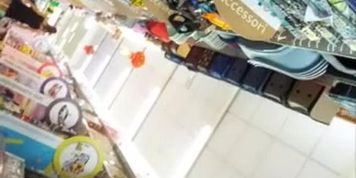 Flash see bulge store two woman