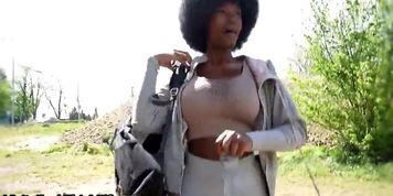 Czech Streets Quickie With Cute Busty Black Girl