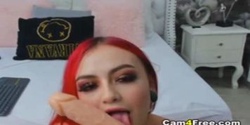 Red Hair Woman Uses Her Vibrator To Cum