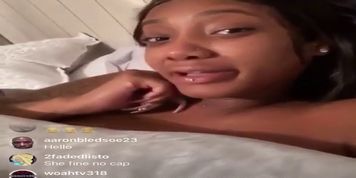 Instagram hoe @therealbihfav shows fat boobs on live.