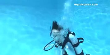 Silver catsuit scuba