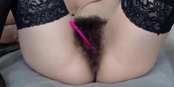 Beautiful Hairy Woman With Pantyhose Having Fun