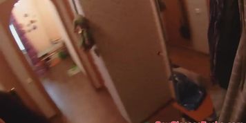 Busty girl pov banged by stranger on spycam