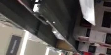 Cum Behind Woman in store