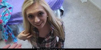 Cute Teen Stepdaughter Sucking Stepdads Cock