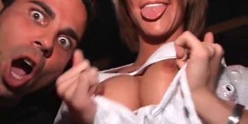Smoking hot party sluts flashing hot assets in the VIP room
