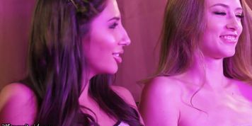Step-Family Threesome Movie Night