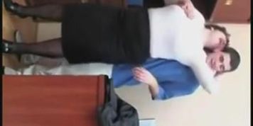 Short haired mature BBW fucked by a young stud (Office Lady)