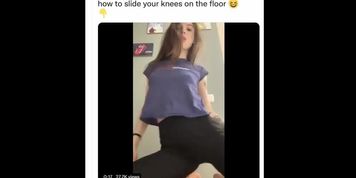 cute girl dances in the public digital