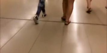 Subway stairs short skirt upskirt
