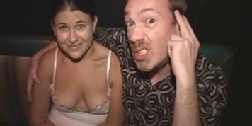 Young wife taking care all the cocks at porn theater