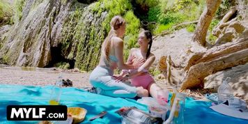 Naughty Milfs Jasmine Wilde & Kenzie Love Enjoy Some Outdoor Screw