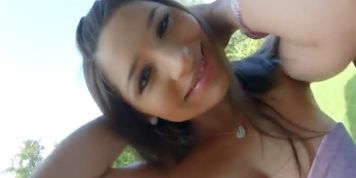 Give Me Pink Big Breasted pornstar masturbates to orgasm