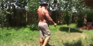 Hungarian Granny fucked outdoors