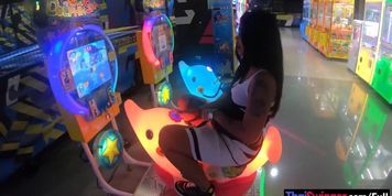 Thai amateur teen gf plays with a vibrator toy after a day of fun