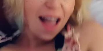 Sexy teaser cotton candy wink blow job flirt