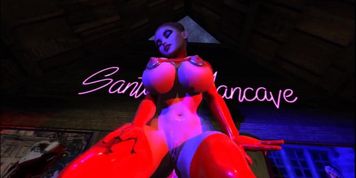 3D SFM, VR Game, Huge tits, Santa's elf midget cowgirl dancer