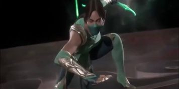 Assassin JADE BALLBUSTING staff buster, Hot femdom Heroine sexy like halle berry, Mortal Kombat X-11 (Jade Wolf)