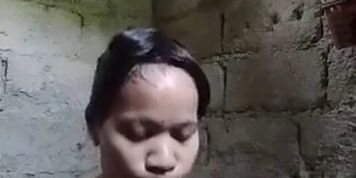 Hot, Sexy, Filipina Province Girl Loving The Shower And The Finger!
