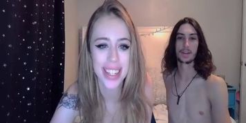 girl with amazing lips kissing boyfriend on webcam