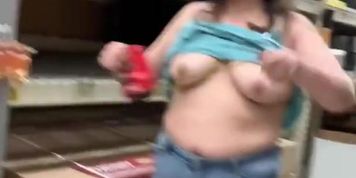 Wife flashing at Home Depot
