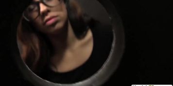 Sizzling Hot Teen Brunette Ava Taylor Sucks And Strokes Big Cock Inside Gloryhole