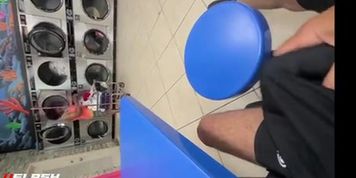 Cum at the laundry