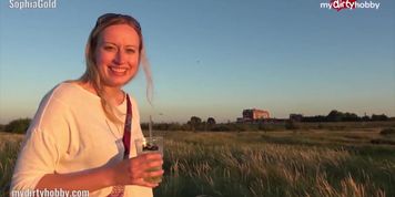 MyDirtyHobby - Blonde babe sucks dick at the beach and tries not to get caught