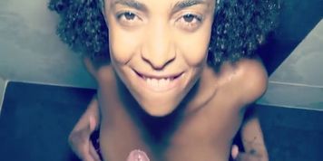 Ebony Dick Sucker At Work - Luna Corazon