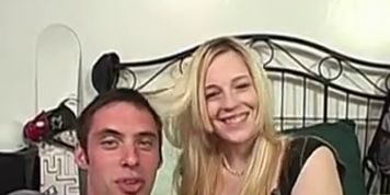 Blonde with a tight body fucks her boyfriends big dick