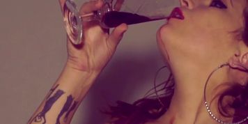 Vampire Redhead Babe Dancing Drunk With Wine And After I Fuck Her Rough (Maila Nurmi)