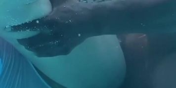 Buttplugged Ebony Fucked Underwater by BBC Before Swallowing Cum (Jax Slayher, Willow Ryder)