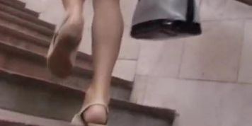 Hairy blond upskirt