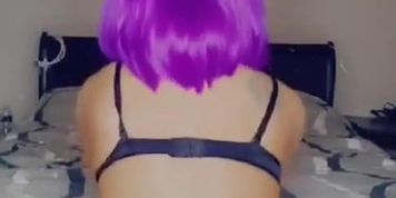 Just a sexy dance. Do you like the purple wig! 