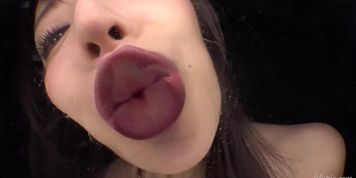 Cute Japanese Girl Kisses to the Glass (Pov Kiss)11