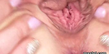 Unusual czech cutie stretches her slim fuckbox to the unusual