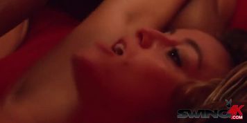 Hot swingers are having a wild summer party with softcore oral sex