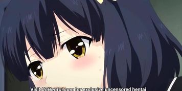 Cute anime girl learning how to sucking cock