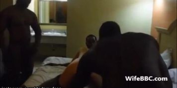 Bosses wife gets gang fucked for her birthday her husband watches in tears