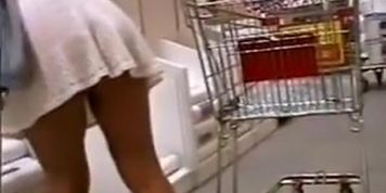 Shopping without panties