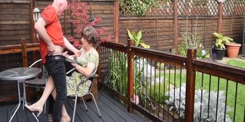 Grandpa gets a blowjob and then rims & fucks crossdresser (Old Man)