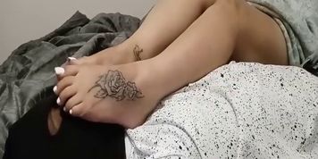 Licking my sweaty feet and socks