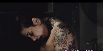 Lesbian gets hairy muff rubbed (Joanna Angel, Stoya)