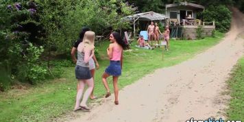Sexy mistresses suck and stroke dick
