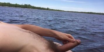 BF's MASSIVE CUM EXPLOSION!!! 11 SHOTS BY THE LAKE ON PUBLIC TRAIL!!